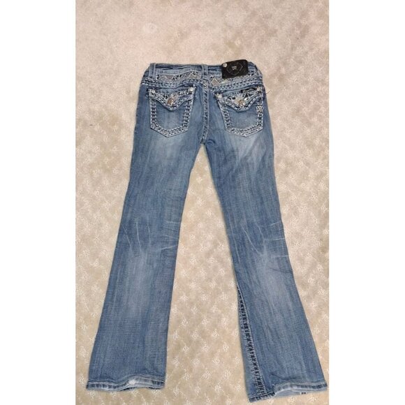 Miss Me Jeans Girls' Size 14x27 Boot Cut Bling Rhinestone KE5831B6J - Picture 3 of 5